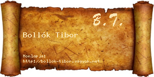 Bollók Tibor névjegykártya